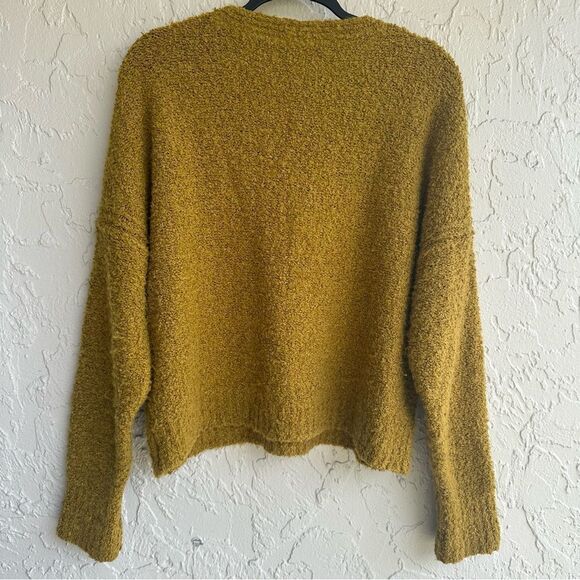 Free People Mustard V-Neck Sweater - Picture 4 of 6